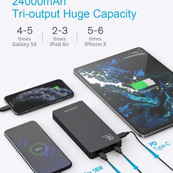 Tovaoon 24000mAZ battery bank. - Picture 4 of 6